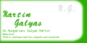 martin galyas business card
